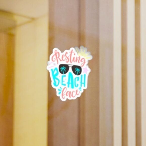 Resting Beach Face Kiss-Cut Vinyl Sticker - Picture 7 of 7